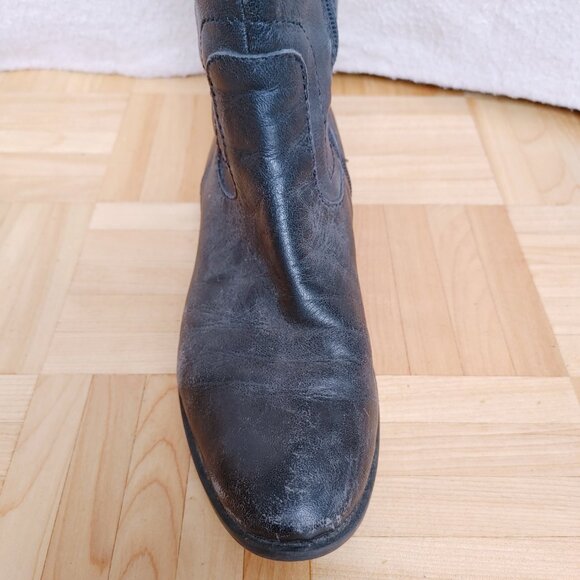💯% Genuine Leather Over the knee Black Boots - low heels - size 36 - Picture 11 of 16